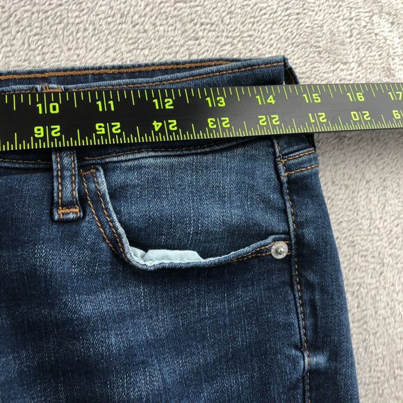 Old Navy Womens Rockstar Jeans 10S Blue Denim Mid-Rise Super Skinny Distressed - Picture 4 of 16